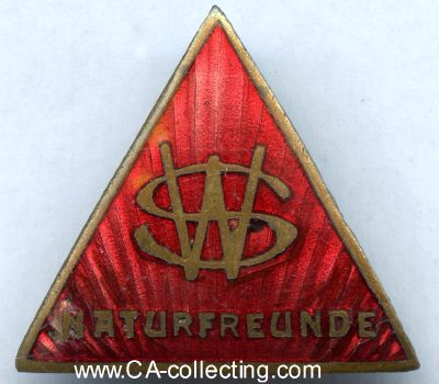 NATURFREUNDE SW. Mitgliedsabzeichen um 1925. Bronze...