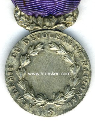 Foto 2 : ACADEMIE DU DEVOUEMENT NATIONALE. Silberne Medaille. 27mm...