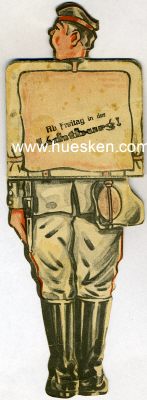 Photo 2 : KURIOSE WH-KINOKARTE in Form eines Papier-Frontsoldaten...
