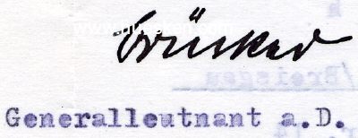 BRÜCKER, Otto Hermann. Generalleutnant des Heeres,...