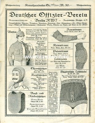 WERBEPROSPEKT UM 1914 des Armeewarenhaus Deutscher...