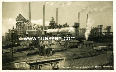 PHOTO-POSTKARTE UM 1935 'Dortmund - Eisen- und Stahlwerke...