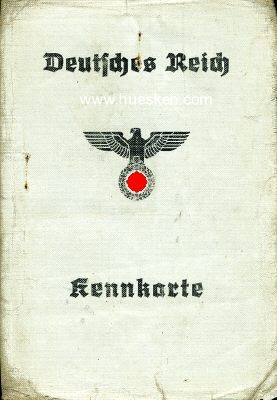 KENNKARTE DEUTSCHES REICH ausgestellt Hamburg 1941, mit...