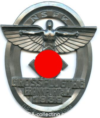NSFK-PLAKETTE 1939 zum Grossflugtag des NS-Fliegerkorps...