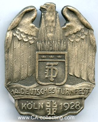 ABZEICHEN zum 14. Deutschen Turnfest 1928 in Köln....