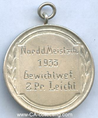 Photo 2 : SPORT-SIEGERMEDAILLE 1933 mit Inschrift 'Nordd....