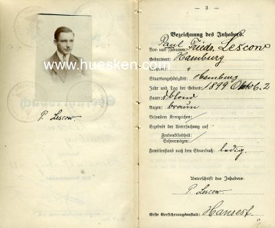 Foto 2 : SEEFAHRTSBUCH DEUTSCHES REICH ausgestellt Bremen 1924...
