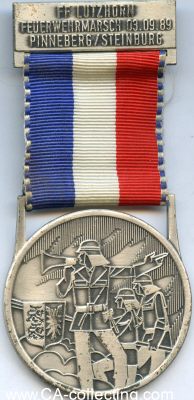 FREIWILLIGE FEUERWEHR LUTZHORN. Medaille 1989....
