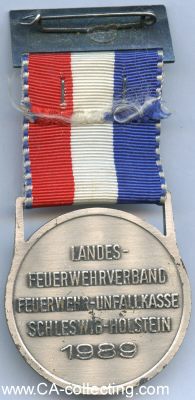 Foto 2 : FREIWILLIGE FEUERWEHR LUTZHORN. Medaille 1989....