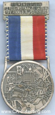 FREIWILLIGE FEUERWEHR WEWELSFLETH. Medaille 1988....