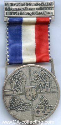 AMTSWEHR HOHENLOCKSTEDT. Medaille 1992. Weißmetall....