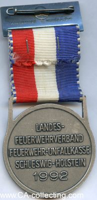 Photo 2 : AMTSWEHR HOHENLOCKSTEDT. Medaille 1992. Weißmetall....