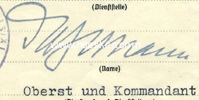 DAHLMANN, Hermann. Generalleutnant der Luftwaffe,...
