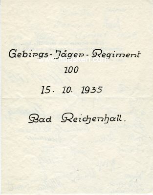 Foto 3 : RUPP, ERNST - GEBIRGS-JÄGER-REGIMENT 100....
