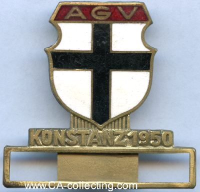 KONSTANZ. Abzeichen 'AGV' mit Ostpreußen-Wappen und...