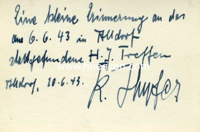 Foto 2 : HUPFER, Konrad. Oberstleutnant des Heeres, Führer...