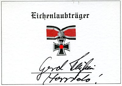 THYBEN, Gerhard. Oberleutnant der Luftwaffe, Jagdflieger...