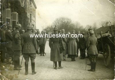 HALDER, FRANZ. Photo 17x12cm aus dem Jahre 1914: Ankunft...