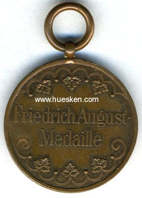 Photo 2 : BRONZENE FRIEDRICH AUGUST-MEDAILLE 1905. Bronze 28mm. In...