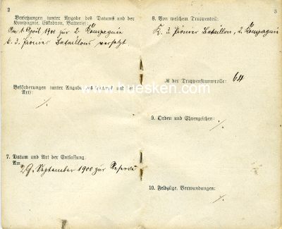 Foto 3 : MÜNCHEN. Militärpaß JK 1900 für den...