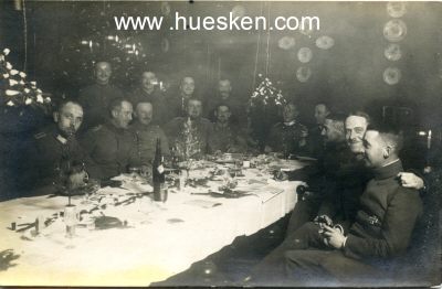 PHOTO 9x14cm: Soldaten am Heiligabend 1917.