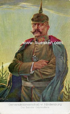 FARB-POSTKARTE Generaloberst von Hindenburg - Der...