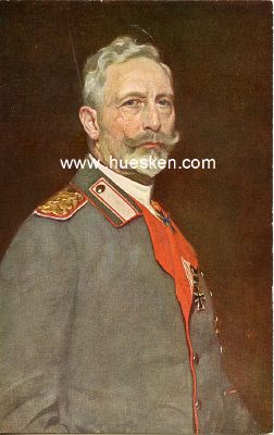 FARB-POSTKARTE Kaiser Wilhelm II., rückseitig...