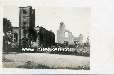 PHOTO 14x9cm: Zerstörte Kirche.