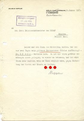 Foto 2 : KEPPLER, Wilhelm. Wirtschaftspolitischer Berater Hitlers,...
