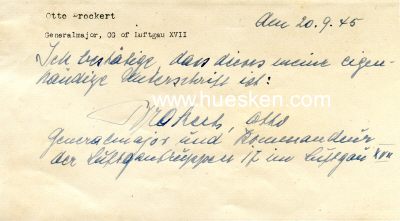 Photo 2 : BRAKERT, Otto. Generalmajor der Luftwaffe, Kommandeur...