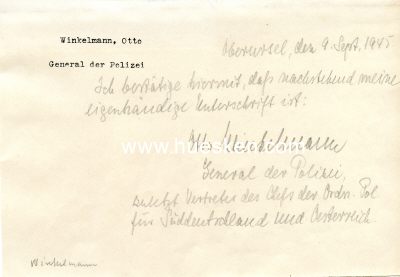 Photo 2 : WINKELMANN, Otto. SS-Obergruppenführer und General...
