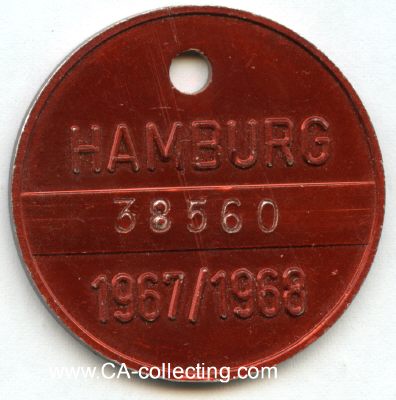 HUNDE-STEUERMARKE 1967-1968. Aluminium 35mm.