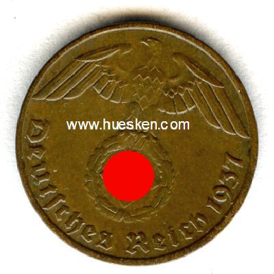 Photo 2 : DEUTSCHES REICH. 1 Reichspfennig 1937 A, ss-vz.