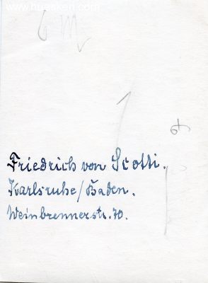 Photo 2 : SCOTTI, Friedrich von. Generalleutnant des Heeres,...