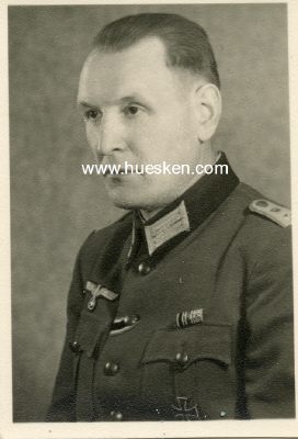 PORTRÄTPHOTO 8,0x5,5cm: Oberleutnant mit Eisernen...