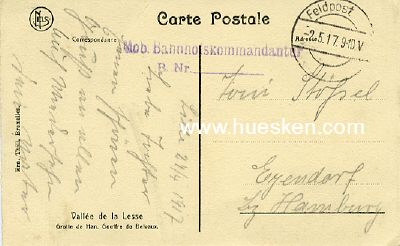 Foto 2 : POSTKARTE VALLÉE DE LA LESSE. 1917 als Feldpost...