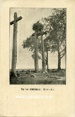 POSTKARTE 'An der Schtschara: Störche'. 1917 als...