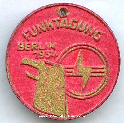 VERANSTALTUNGSABZEICHEN 'Funktagung Berlin 1934'....