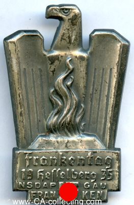 VERANSTALTUNGSABZEICHEN 'Frankentag Hesselberg 1935 NSDAP...