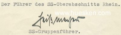 HEISSMEYER, August. SS-Obergruppenführer, General...