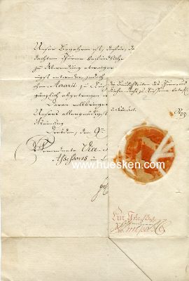Foto 2 : DRESDEN. Brief des Kgl. Sächs. Ober-Consistorium,...