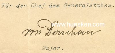 DERSCHAU, Friedrich von. Preußischer Generalmajor,...