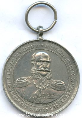 MEDAILLE 1887 zum 90. Geburtstag Kaiser Wilhelm I. (von...