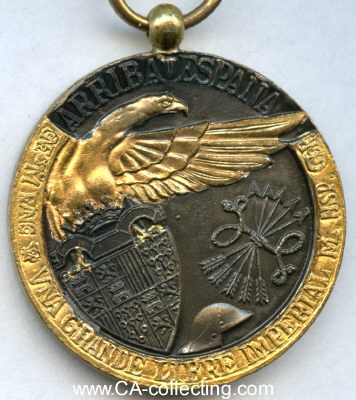 Photo 3 : MEDAILLE DE LA CAMPANA 1936-1939. Bronze brüniert,...