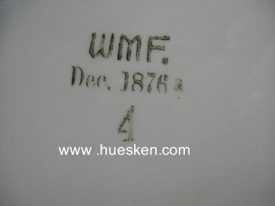 Foto 5 : WMF JUGENDSTIL-TABLETT. Runde Form mit Porzellaneinsatz...