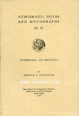 EPHEMERAL DECORATIONS (KURZLEBIGE ORDEN). Harrold E....