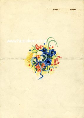 Photo 2 : SCHMUCKTELEGRAMM 'Blumen-Bouquet'. Entwurf: Meerwald....
