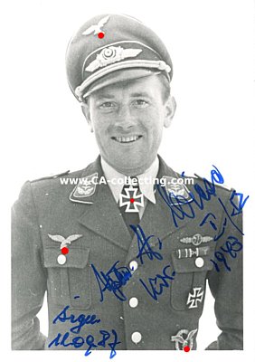 WIESE, Johannes. Major der Luftwaffe, Jagdflieger im...