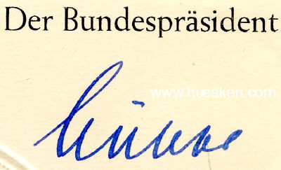 LÜBKE Heinrich. Bundespräsident und...