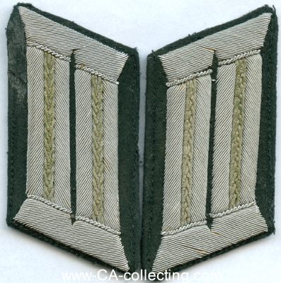 1 PAAR KRAGENSPIEGEL Offizier Infanterie. Zur Feldbluse....